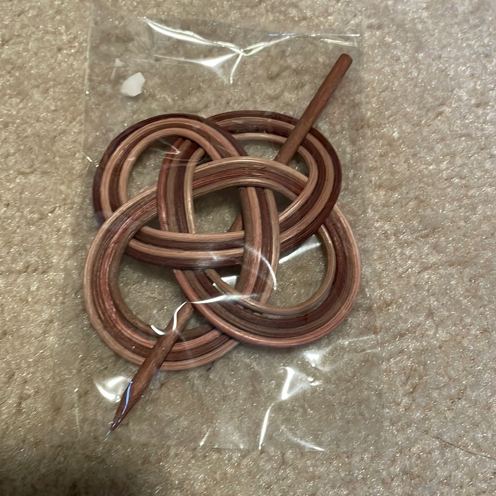 Wooden hair accessory - new in package